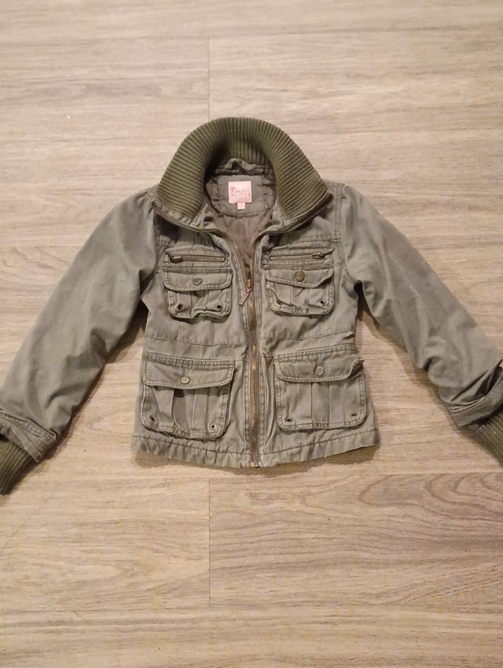 Candie's Olive Green Utility Jacket For Women